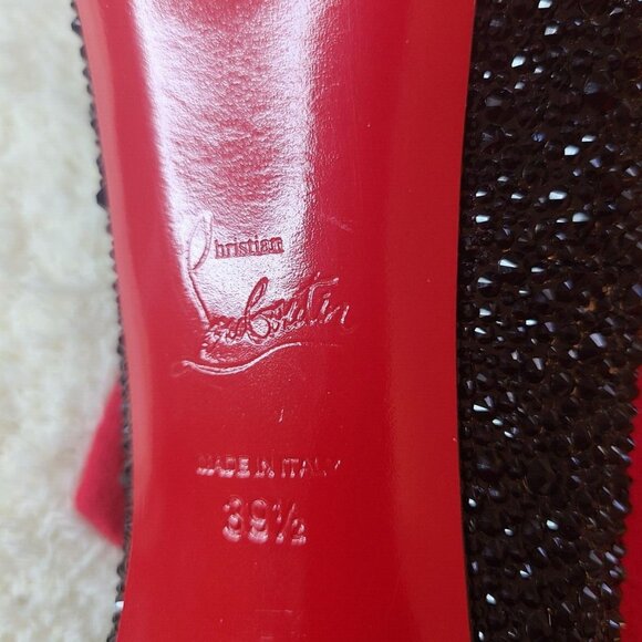 Christian Louboutin Hyper Prive Black Very Riche Strass - Picture 12 of 14